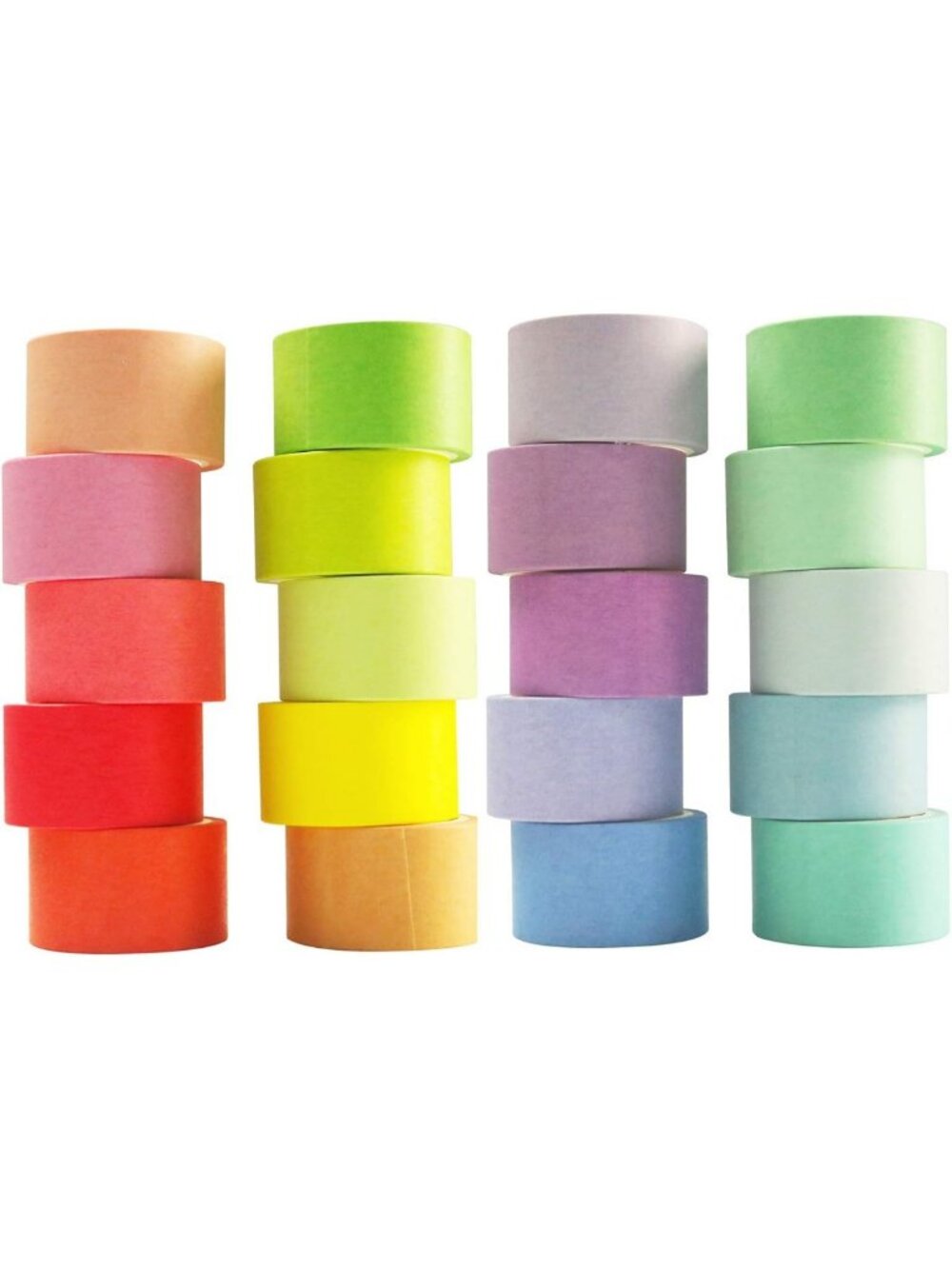 20 Rolls Decorative Washi Tape Set - Colorful Masking Tapes for Crafts & Gifts